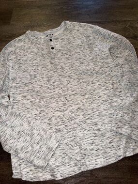 BKE Mens XL long sleeve heather henley style shirt